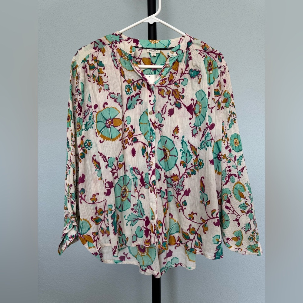 Pilcro Floral Print Blouse in size XS